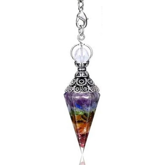 BEAUTIFUL 7 Stone Chakra Pendulums - Picture 4 of 5